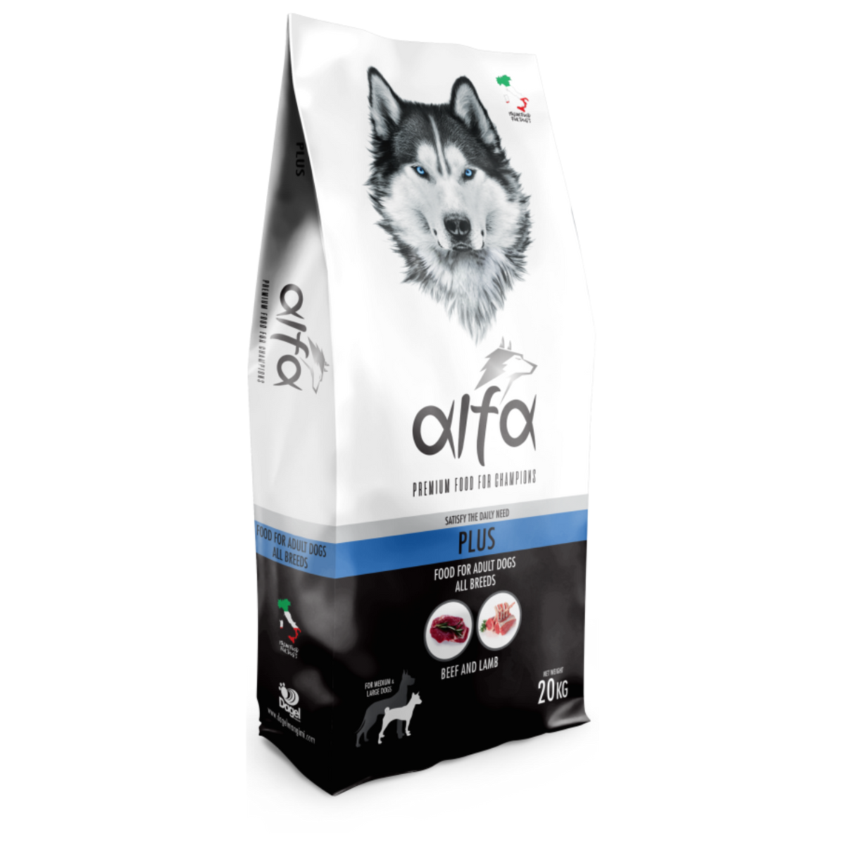 Alfa Plus suha hrana za odrasle pse – govedina i janjetina 20 kg