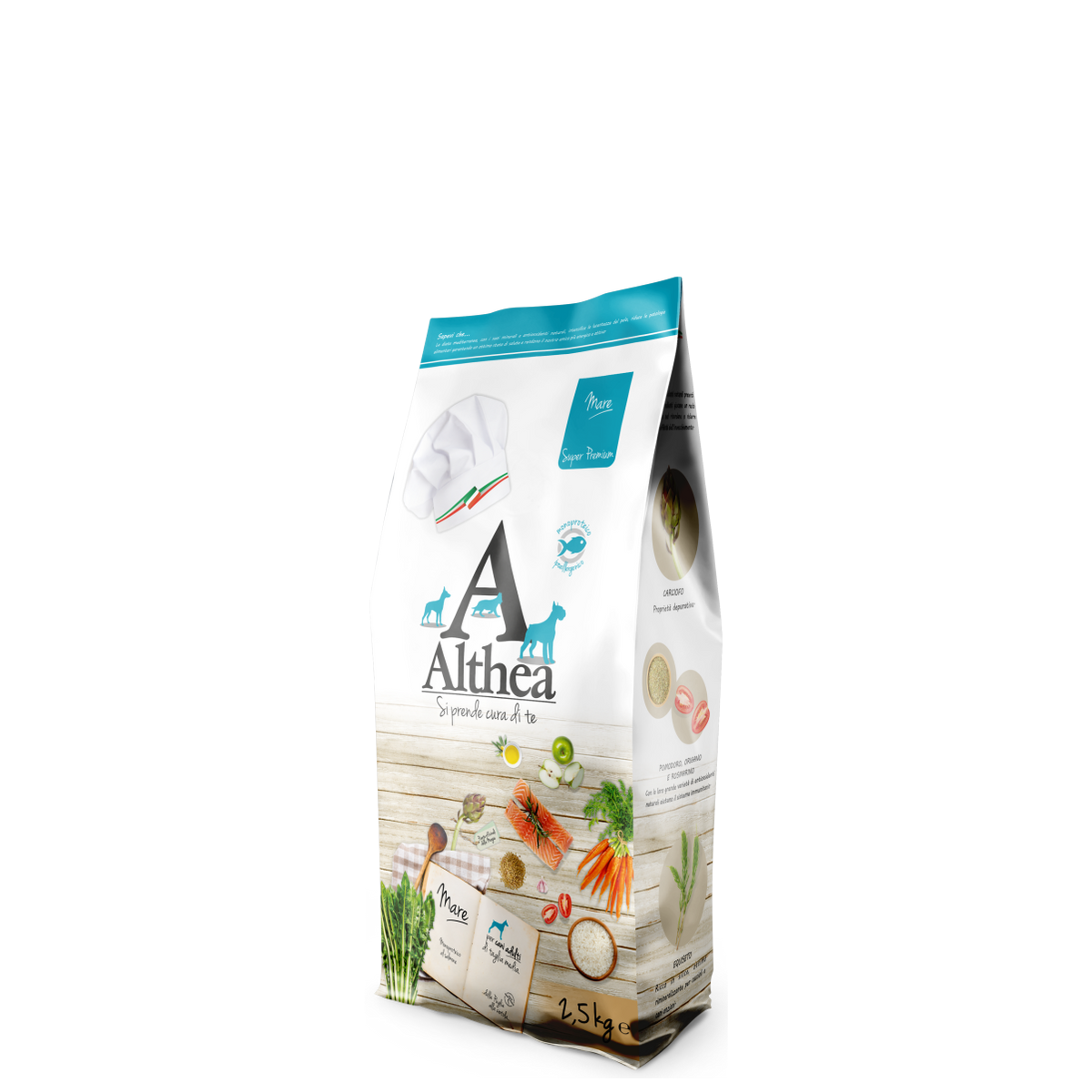 Althea Mare monoproteinska suha hrana za odrasle pse srednjih pasmina – losos 2,5 kg