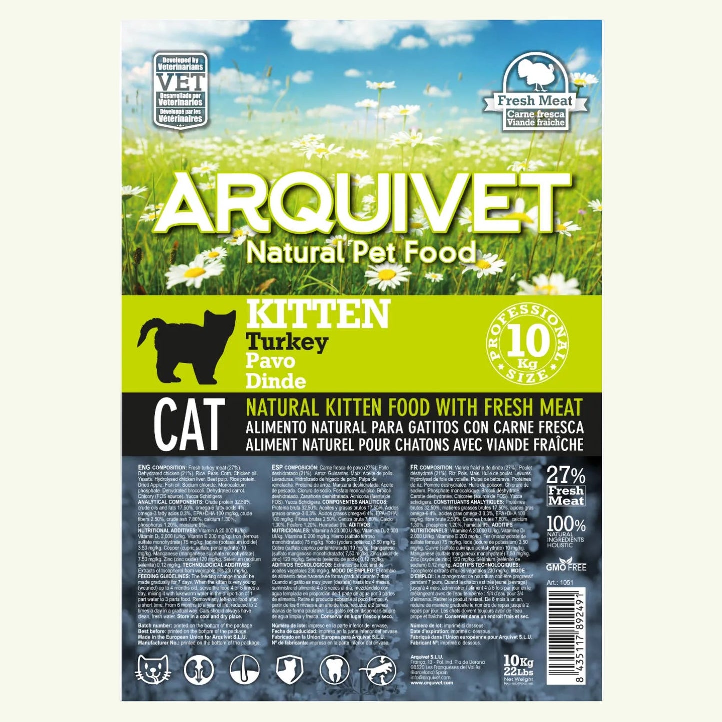 Arquivet Cat Kitten Turkey [10kg]